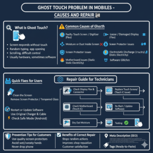 Ghost Touch Problem in Mobiles - Causes and Repair - AA+ Mobile